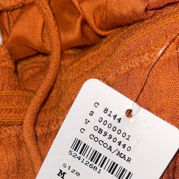 Free People Drop Dead Beauty Burnt Orange Tiered Boho Dress M - Picture 2 of 8
